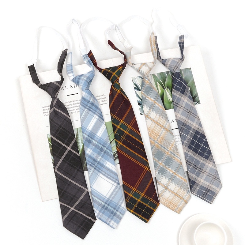 Cà Vạt Đồng Phục Học Sinh Sọc Ca Rô Phong Cách Nhật Bản Dành Cho Nam Và Nữ