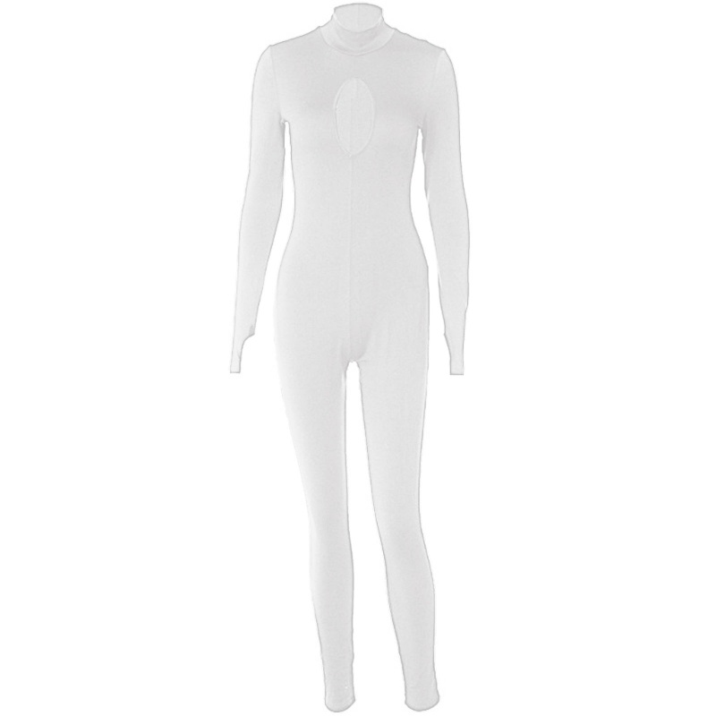 Xiangbao Áo Liền Quần Dài Tay Ôm Dáng Khoét Lỗ Xiang Quyến Rũ Cho Nữ