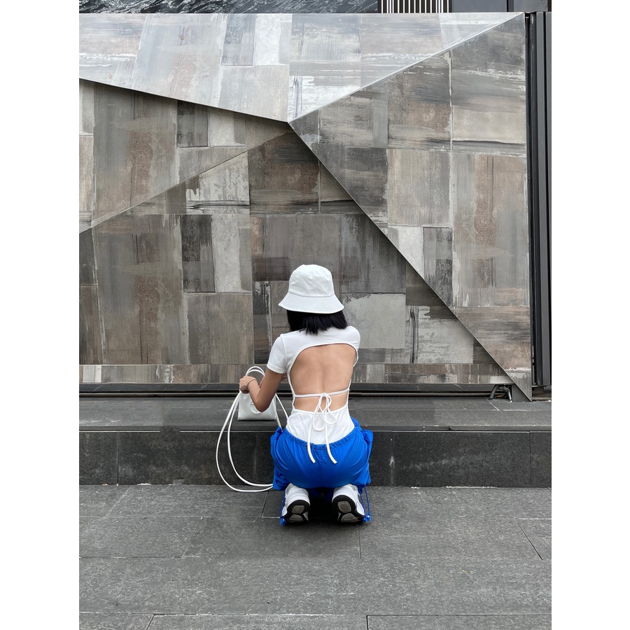 Blair Bodysuit | Áo thun hở lưng cột dây dáng bodysuit- The U label