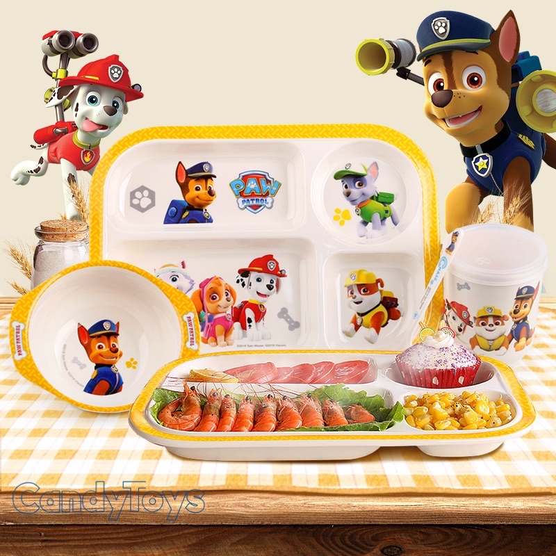 CHÉN - LY - KHAY ĐỰNG THỨC ĂN CHO BÉ BẰNG NHỰA MELAMIN HÌNH DOREMON/ CHÓ CỨU HỘ DỄ THƯƠNG - DÀY DẶN