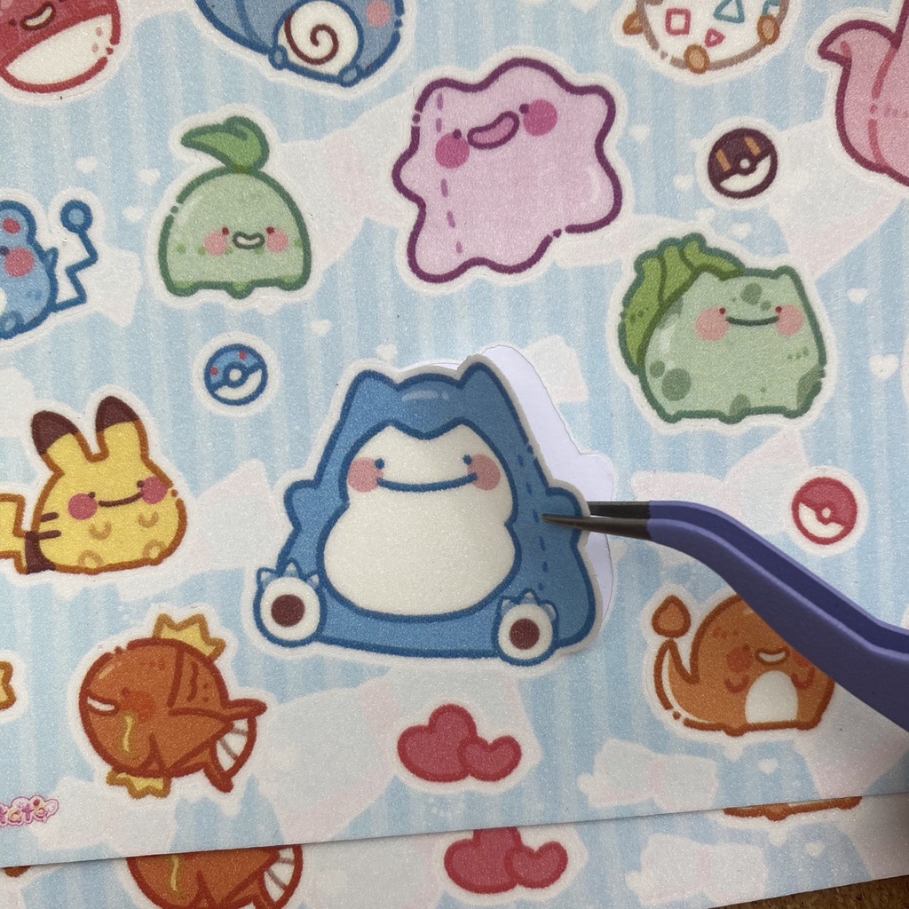 Hình dán/sticker Pokemon mặt ngố Ditto