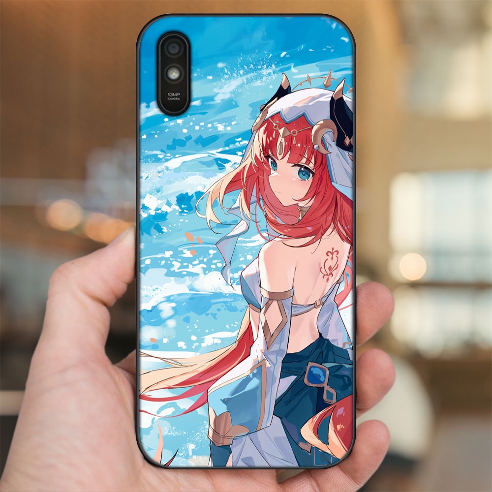 Ốp lưng Xiaomi Redmi 9A viền đen in hình Nilou Genshin Impact