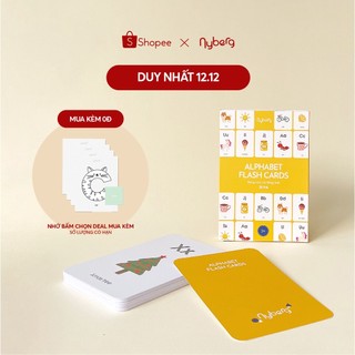Thẻ học bảng chữ cái tiếng Anh cho bé Nyberg Flash Cards 28 thẻ