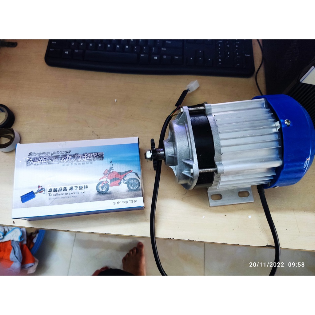 Combo motor giảm tốc 24V 500W và IC điều tốc không chổi than brushless BLDC