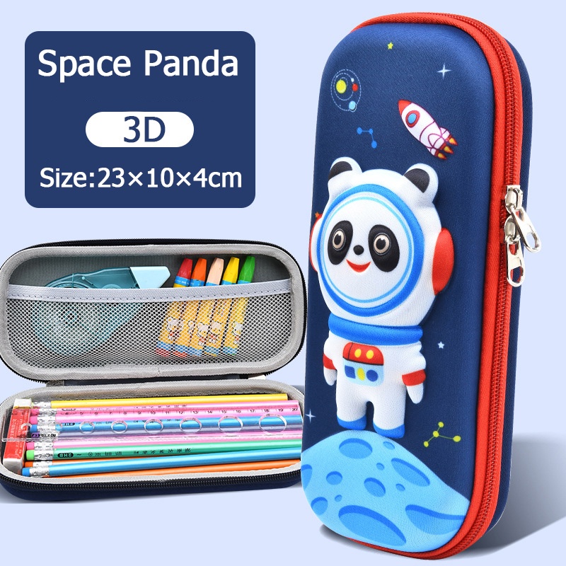 Kawaii Hộp Đựng Bút Chì Sức Chứa Lớn In Hình 3D Dễ Thương Cho Bé Gái Đi Học