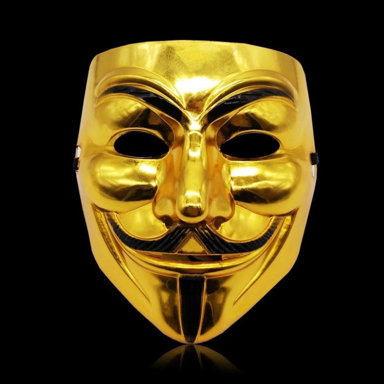 Đồ Chơi Mặt Nạ Hacker Chúa Anonymous Cực Ngầu (Vàng, Bạc, Đen, Trắng) - Phụ Kiện Hóa Trang, Cosplay Halloween