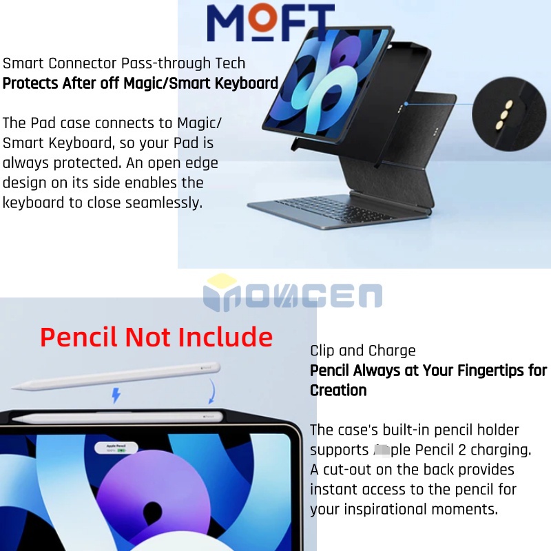 Bao Da Máy Tính Bảng Nắp Gập Từ Tính Có Giá Đỡ Cho Ipad Pro 11 '', Pro 12.9 '', Air 4,5 / Magic
