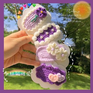 Kẹp tóc hairclip bằng len dễ thương