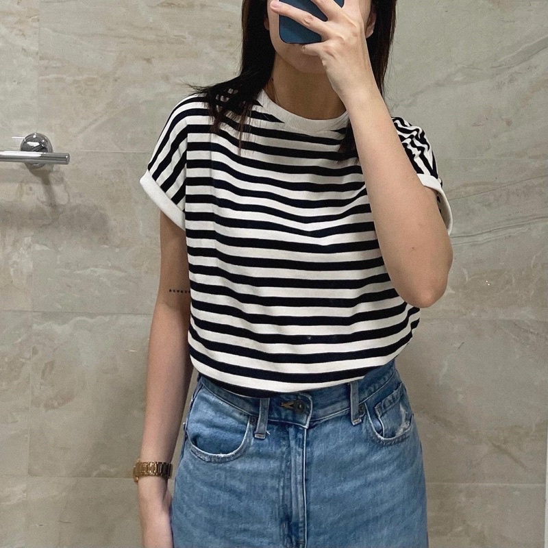 ÁO BABY TEE SỌC TRẮNG ĐEN