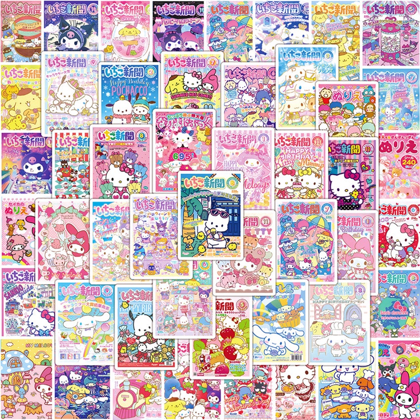 50 Cái / Bộ ❉ Sanrio. Áp Phích Dán Hình Truyện Tranh Mini Series 01 ❉ Sticker Dán Tường Chống Thấm Nước Họa Tiết Doodle Hợp Thời Trang