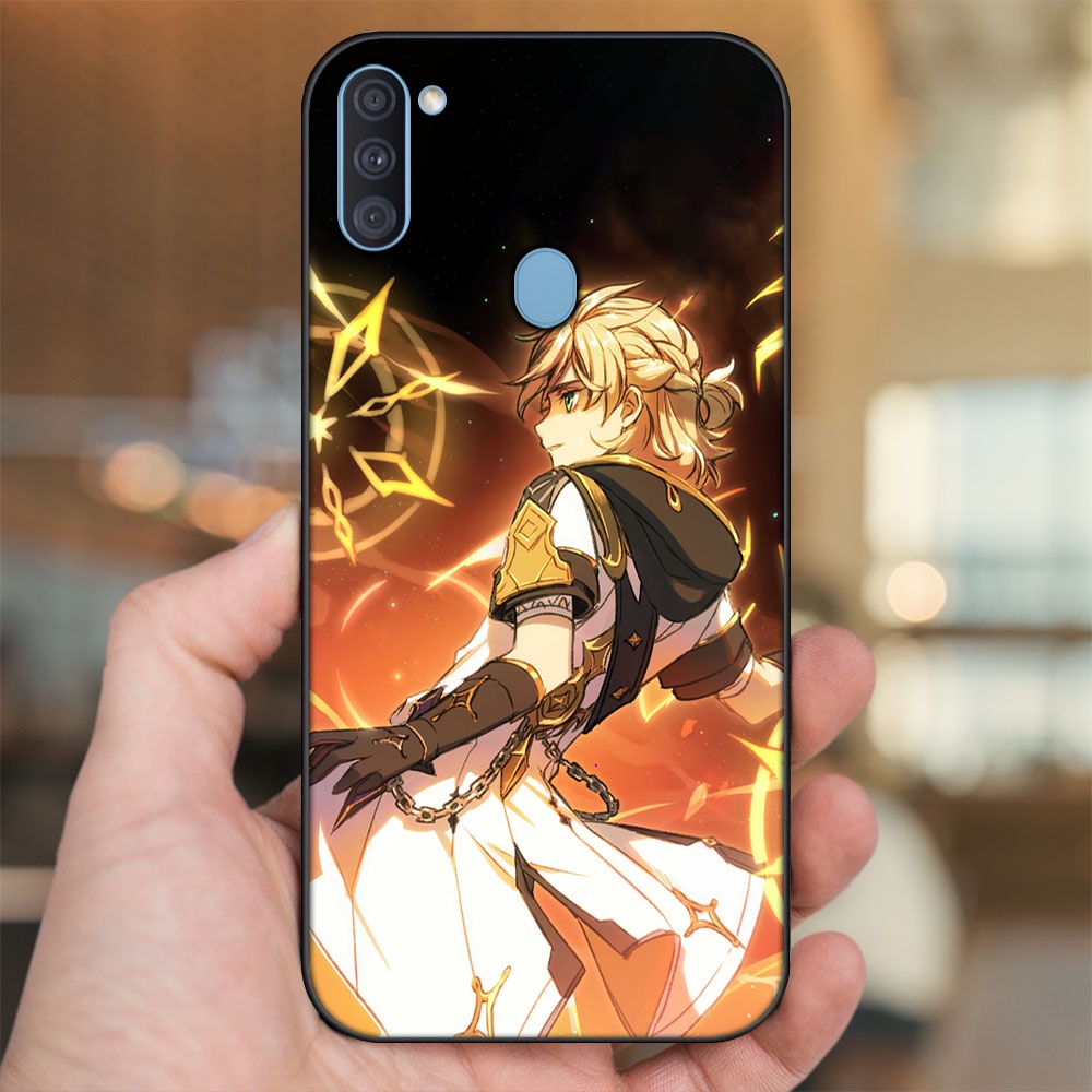 Ốp lưng Samsung A11, M11 viền đen in hình Albedo Genshin Impact