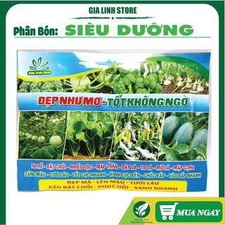 Phân bón lá siêu dưỡng đẹp như mơ gói 50gr, kích rễ mập cây, xanh lá