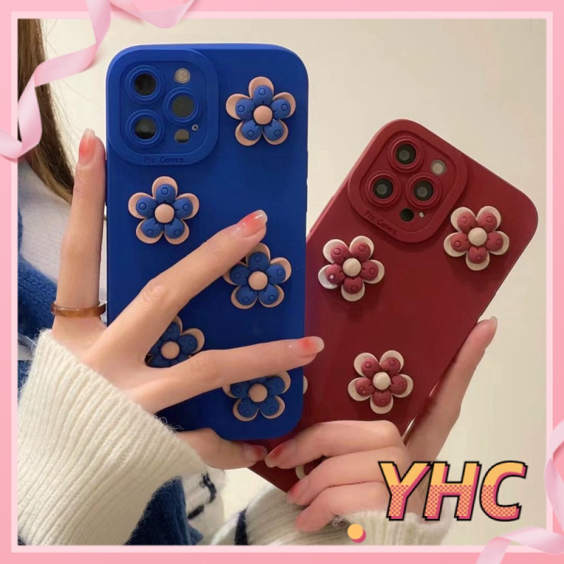 Ốp Điện Thoại Hình Hoa 3D Cho iPhone 6 / 6S / 6splus / se / 7 / 7plus / 8 / 8plus / X / xs / xsmax / 11 / 12 / 13 / 14 / Cộng Với / pro / pro max-077