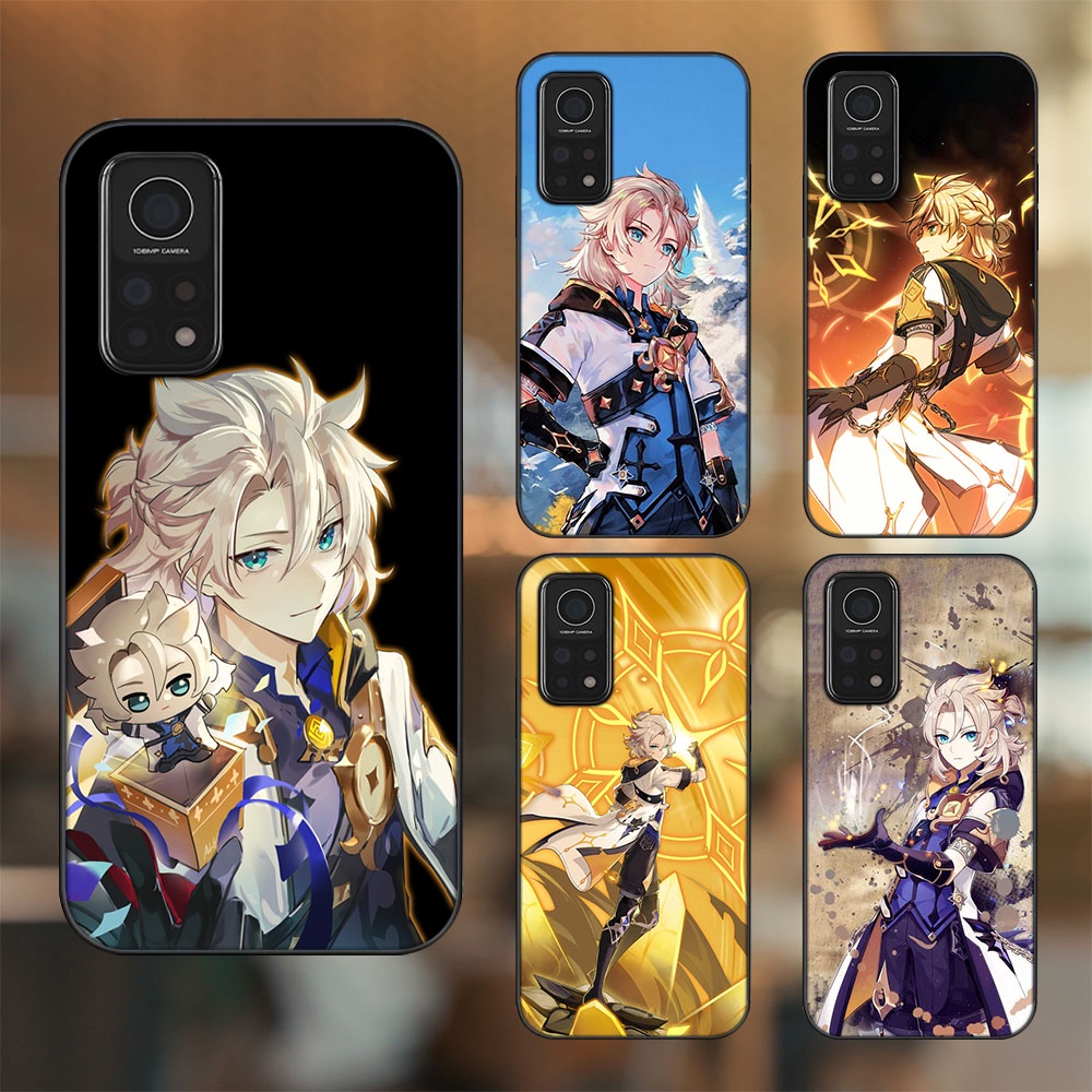 Ốp lưng Xiaomi Mi 10T Pro 5G viền đen in hình Albedo Genshin Impact