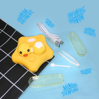 Máy Rửa Lens Tự Động Vịt Vàng Chạy Điện Kèm Cáp USB Máy Vệ Sinh Lens Đáng Yêu - Hera Lens