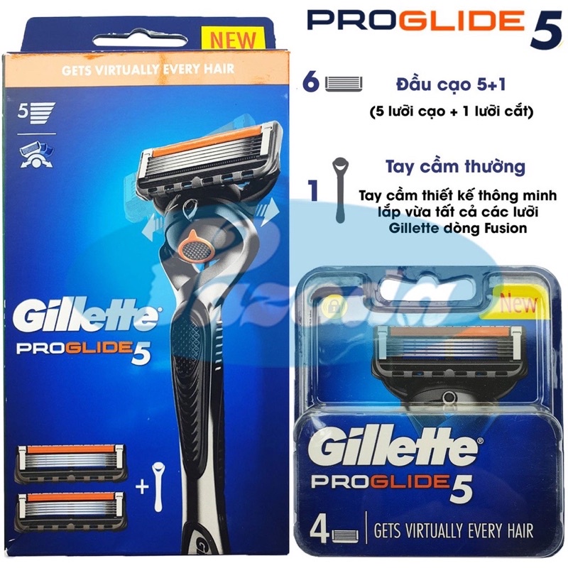 Cán dao cạo râu Gillette 5 lưỡi fusion 5 , prolide