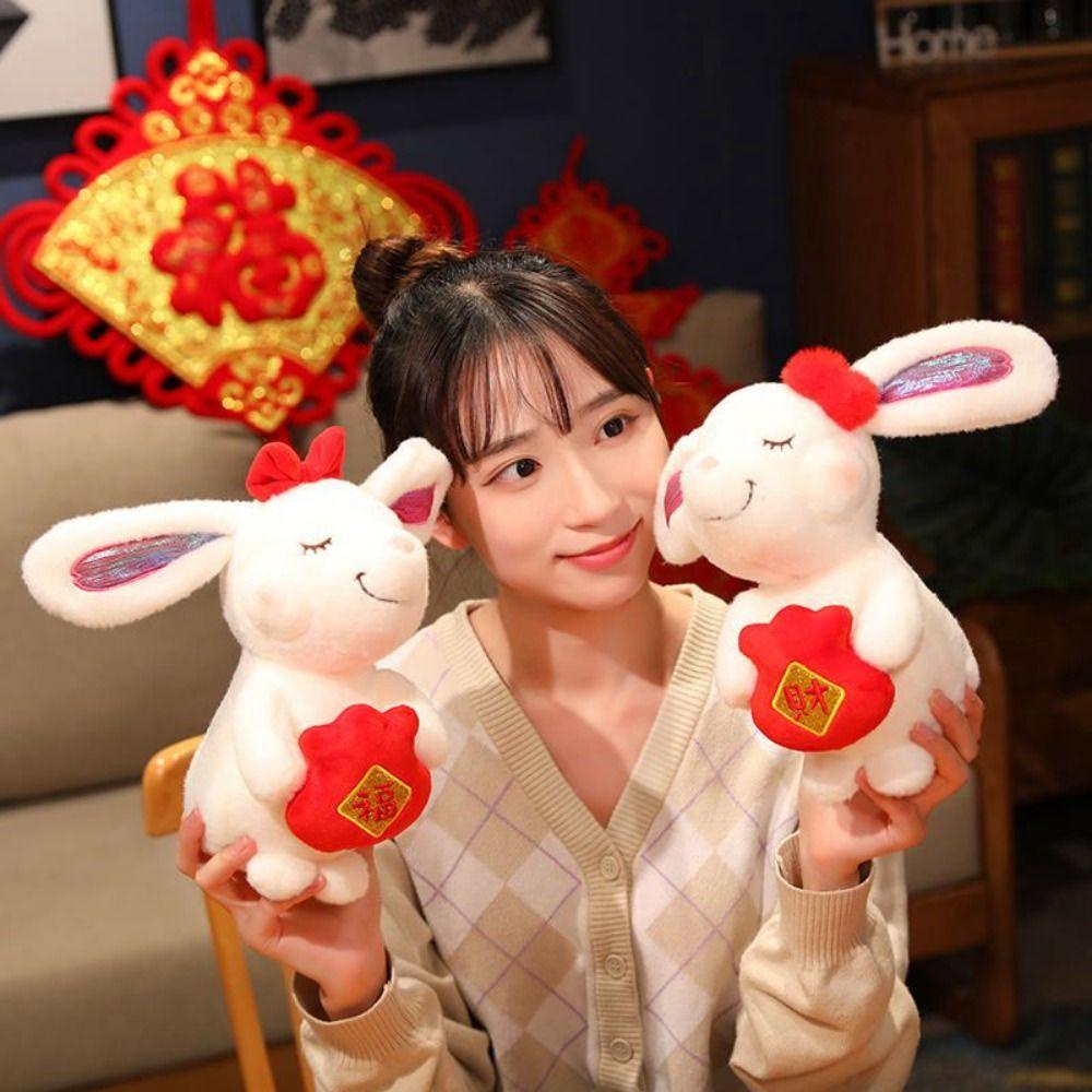 IVORY Thú Nhồi Bông Hình Thỏ Dễ Thương Trang Trí Nhà Cửa