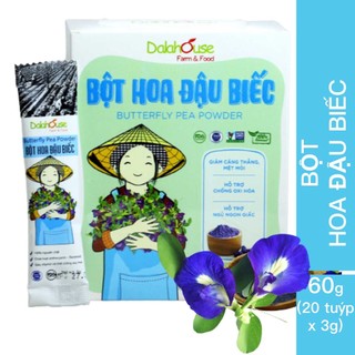 Bột hoa đậu biếc 60gr  DALAHOUSE 100% từ thiên nhiên