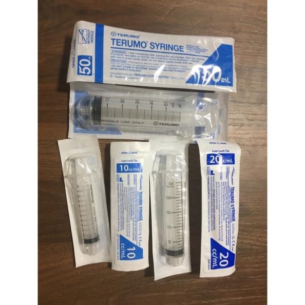 Bơm tiêm hút mỡ thẩm mỹ lure lock/ có khoá/ đầu xoắn Terumo 10ml/20ml/50ml