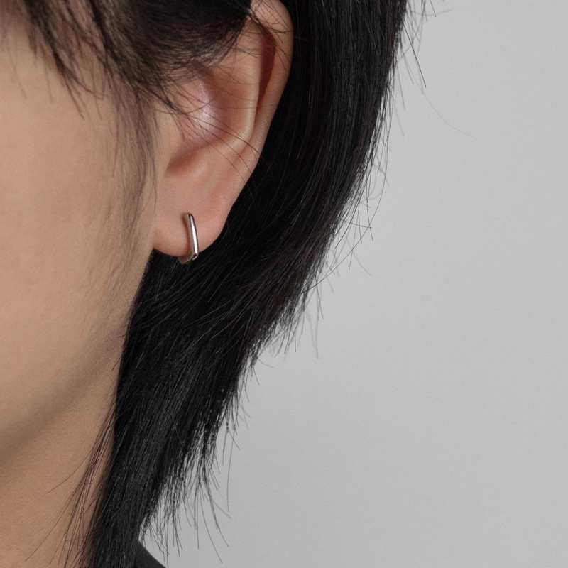 Bông Tai Hình Vuông Cài Nút Đơn Giản Cá Tính Phong Cách Hàn Quốc Mới Cho Nữ