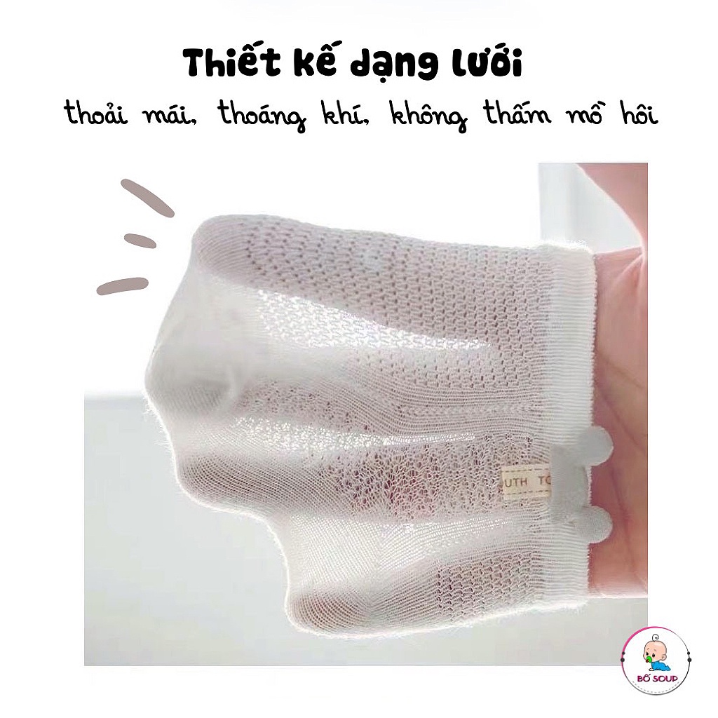 Tất, vớ cotton mềm mại phối lưới thoáng khí họa tiết hoạt hình dễ thương - ảnh sản phẩm 5