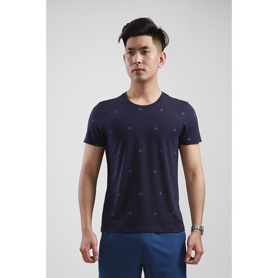 Áo phông không cổ Aristino Ats012s8 màu tím than mới ®️