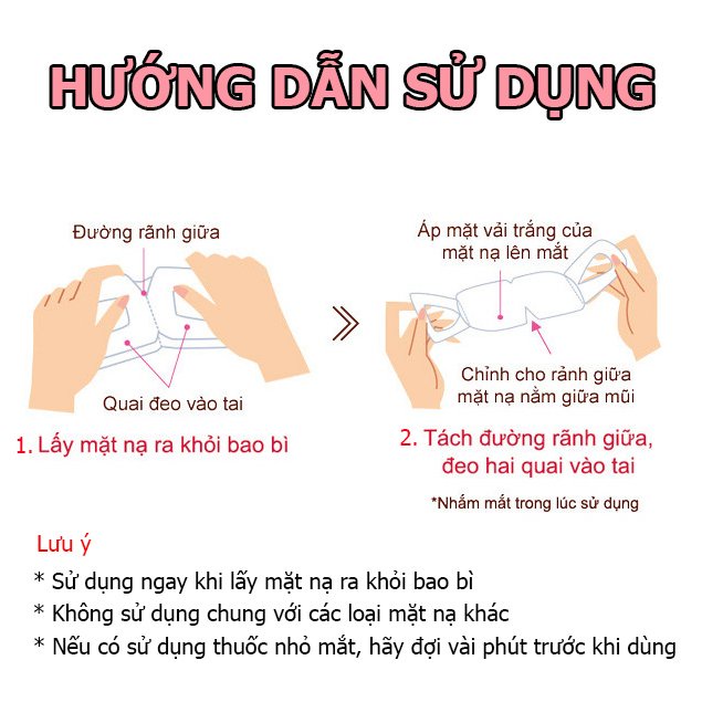 Mặt Nạ Xông Hơi Mắt Giúp Thư Giãn Như Spa Giảm Mỏi Mắt, Quầng Thâm, Giúp Ngủ Ngon Steam Steam Eye Mask