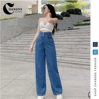 Quần jean nữ ống rộng lưng cao phong cách Ulzzang năng động, chất bò dày dặn thoải mái khi mặc MT5026-5029-