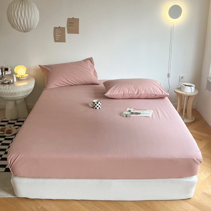 Bộ ga giường và 2 vỏ gối cotton tici ETAMI drap giường trơn 15 màu lựa đủ mọi size nệm