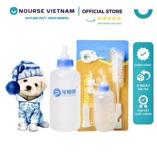 Bộ bình sữa cho mèo con Bình ti sữa cho chó con chó mèo sơ sinh NourseVietnam PK18