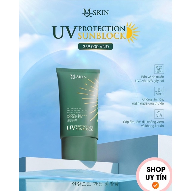 MQ SKIN UV Protection Sunblock 50g- Kem Chống Nắng MQ SKIN