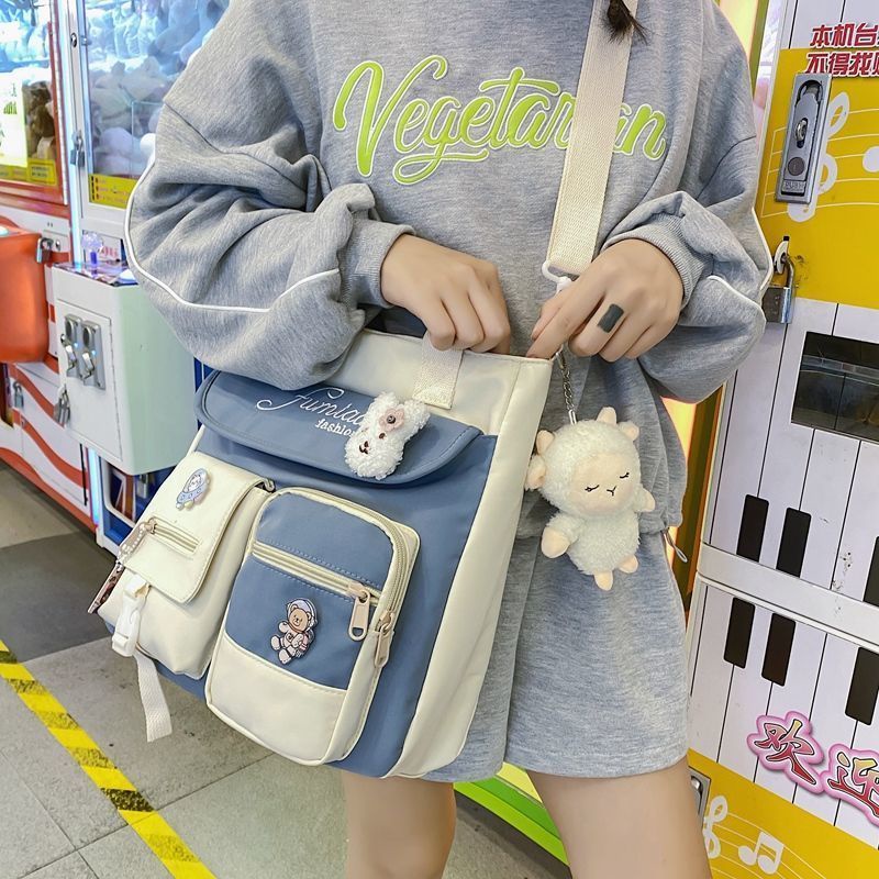 Túi Vải Túi Deo Chéo Nữ Di Học Túi Di Học Thêm Túi Deo Vai đựng laptop  Túi Messenger Túi Vải Phiên Bản Hàn Quốc Dung Tích Lớn Túi Đeo Vai Nữ Sinh Lớp Túi Hướng Dẫn Túi Sách