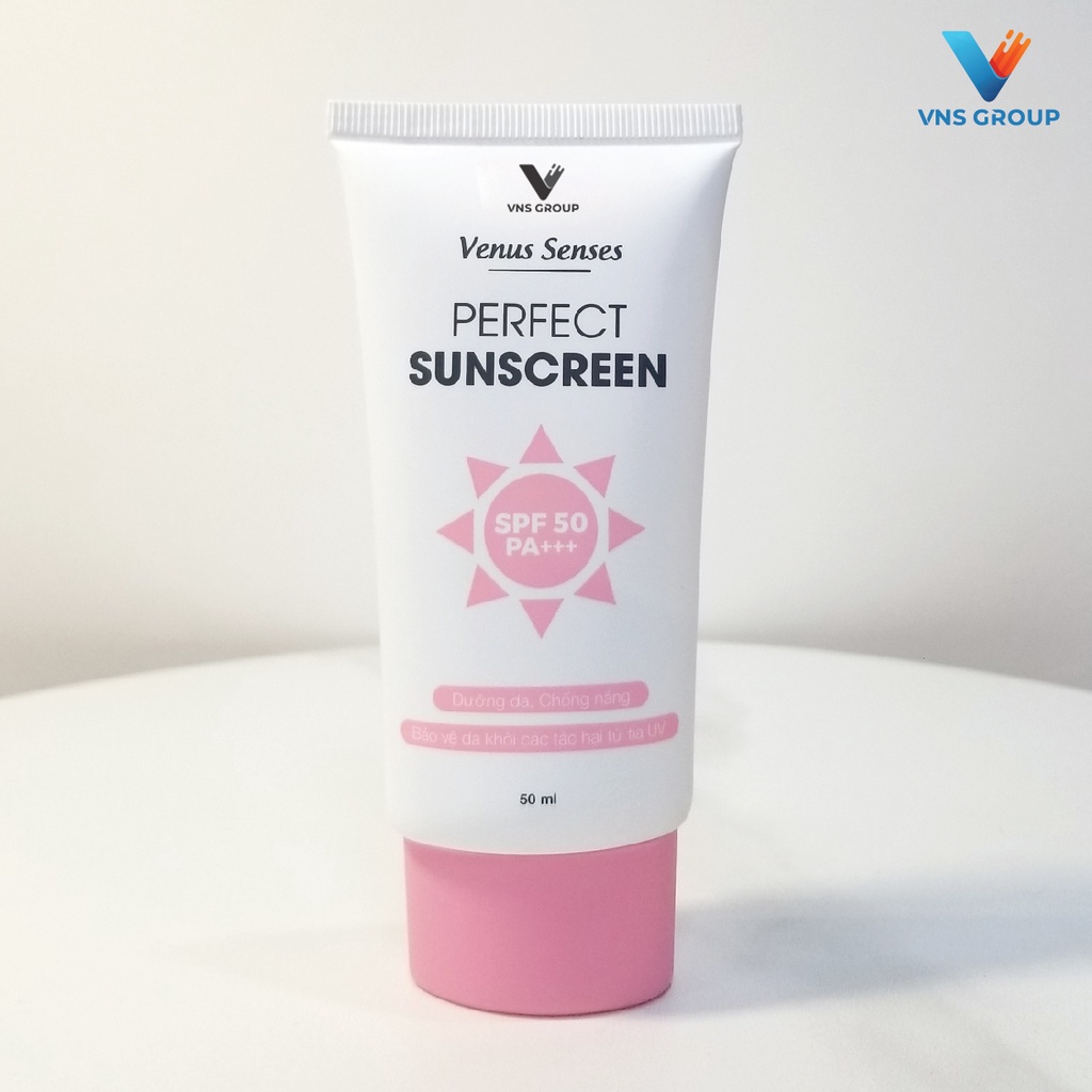 Kem chống nắng Venus Perfect Suncsreen VNS Group SPF50 PA++ dưỡng trắng da tự nhiên tuýp 50ml