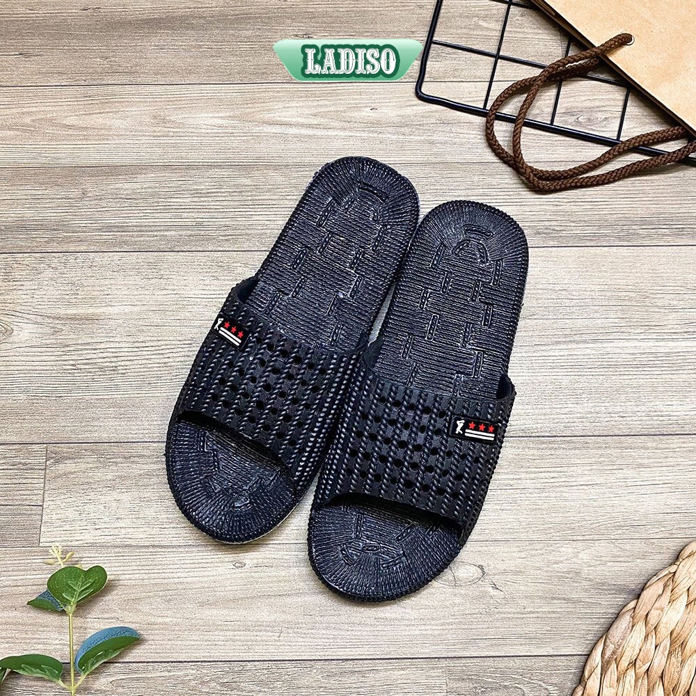 (PHOM NHỎ CHON LEN 1 HOAC 2 SIZE) Dép đi trong nhà màu trơn đơn giản quai có lỗ thoáng khí LADISO - TT430