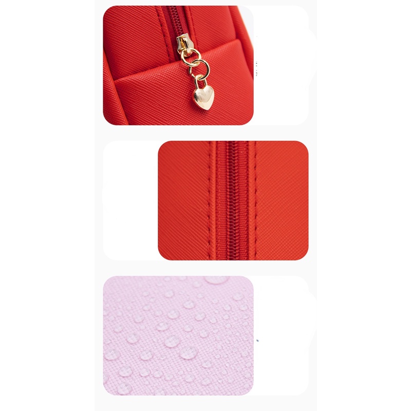 Túi Da PU Đựng Mỹ Phẩm Chống Thấm Nước Tiện Dụng Khi Đi Du Lịch