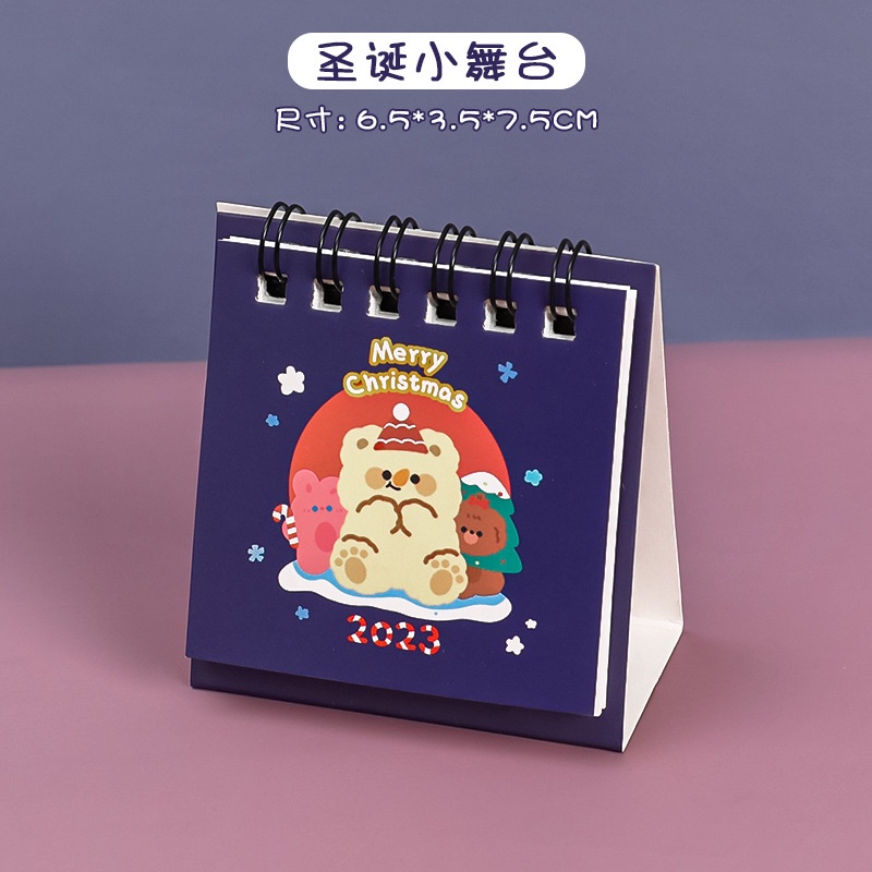 Lịch Để Bàn Năm 2023 Mini Họa Tiết Giáng Sinh Dễ Thương