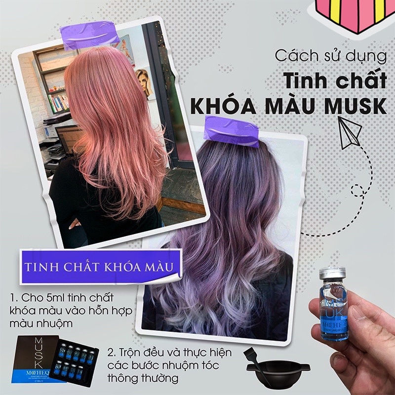 Tinh Chất Khoá Màu MUSK, Giữ Màu Cho Tóc, Chắc Khoẻ, Bóng Mượt, Mềm Mại, Dưỡng Tóc | Hanahair, Hanahairs