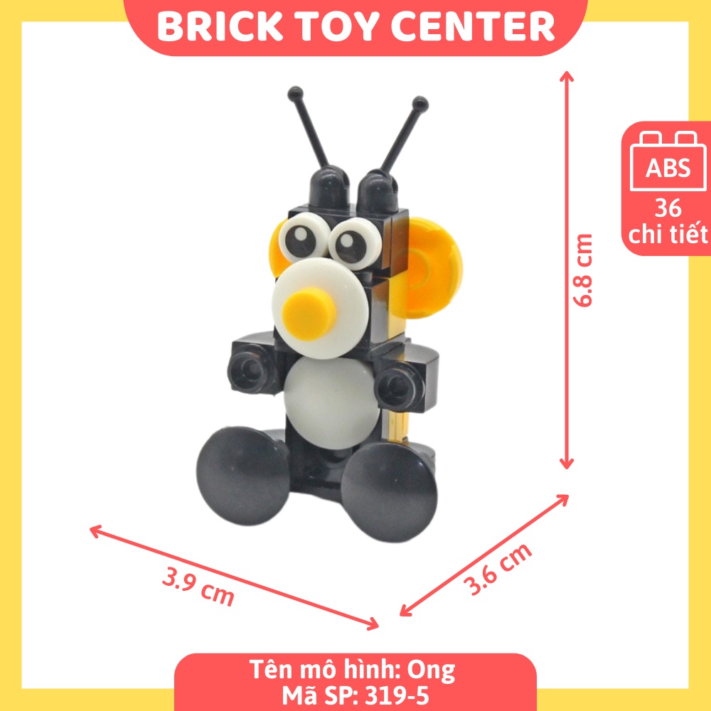 Đồ chơi trẻ em lắp rắp DIY bộ sưu tập động vật dễ thương cho bé thông minh sáng tạo