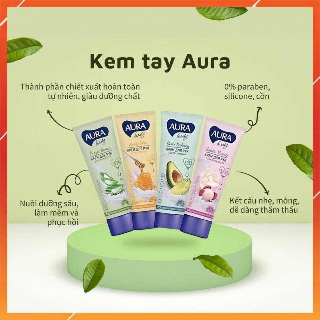 (Chính hãng) Kem Dưỡng Ẩm, Chăm Sóc Da Tay & Móng Aura Beauty 75ml Cho Đôi Tay Mềm Mại, Chắc Khỏe Móng