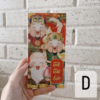 Xấp 6 bao lì xì 2024 (bao dày, nhiều mẫu)