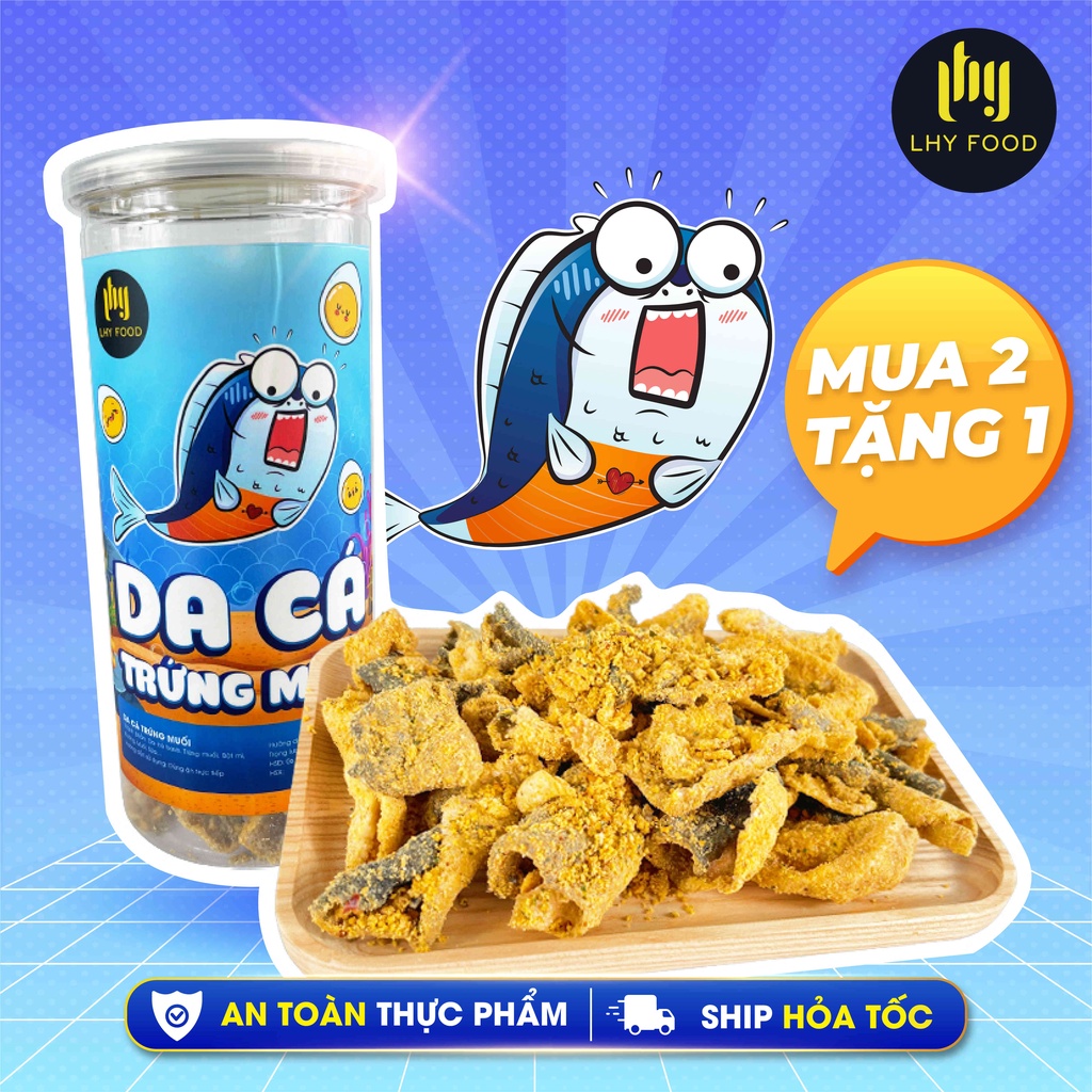 Da cá trứng muối 180g LhyFood, đồ ăn vặt Hà Nội, vừa ngon vừa rẻ