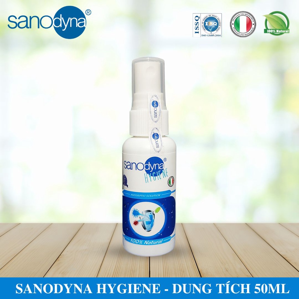 Dung dịch sát khuẩn 100% tự nhiên thương hiệu Sanodyna công nghệ ITALIA dung tích 50ml H50