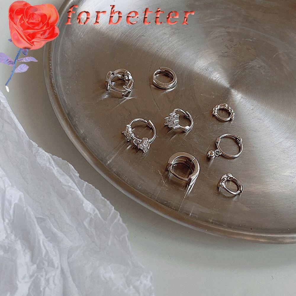 Khuyên tai dạng vòng hình học phong cách Hàn Quốc thanh lịch cho nữ