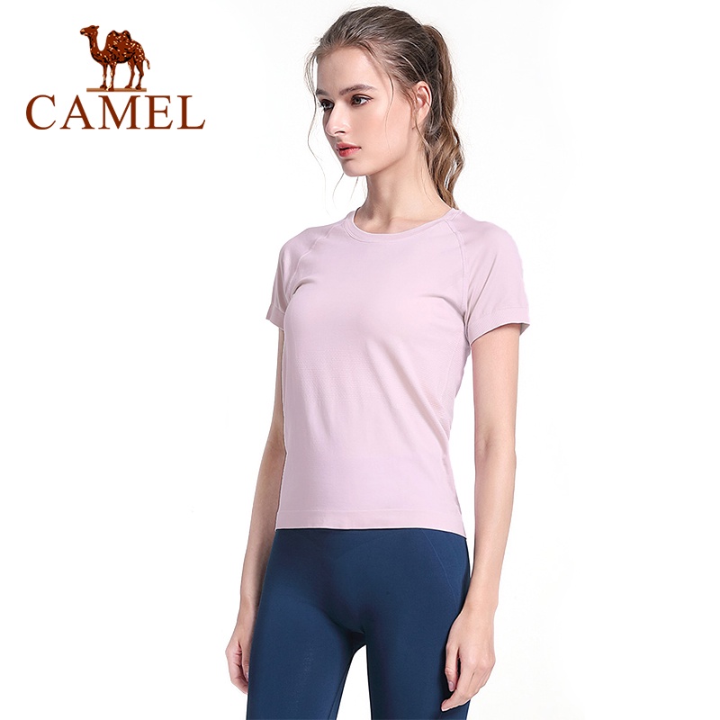 Bộ đồ thể thao CAMEL ngắn tay dáng ôm thời trang cao cấp cho nữ