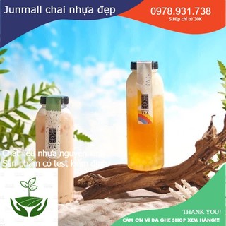 Chai nhựa tròn 330ml, chai nhựa pet đựng trà sữa, chai nhựa cổ rộng 330ml