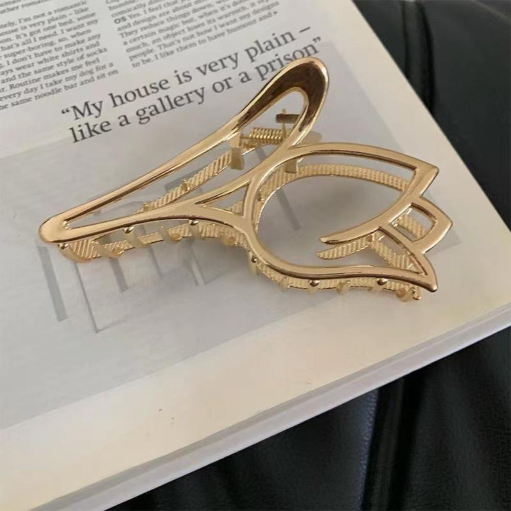 TWINKLE Kẹp Tóc Kim Loại Hình Hoa Tulip Thanh Lịch Thời Trang Hàn Quốc