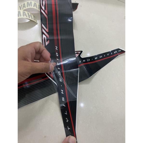 DECAL PVC 5 LỚP CHẤT LƯỢNG CAO Tem rời Sirius đỏ đen 2017 hàng 3 lớp cao cấp.