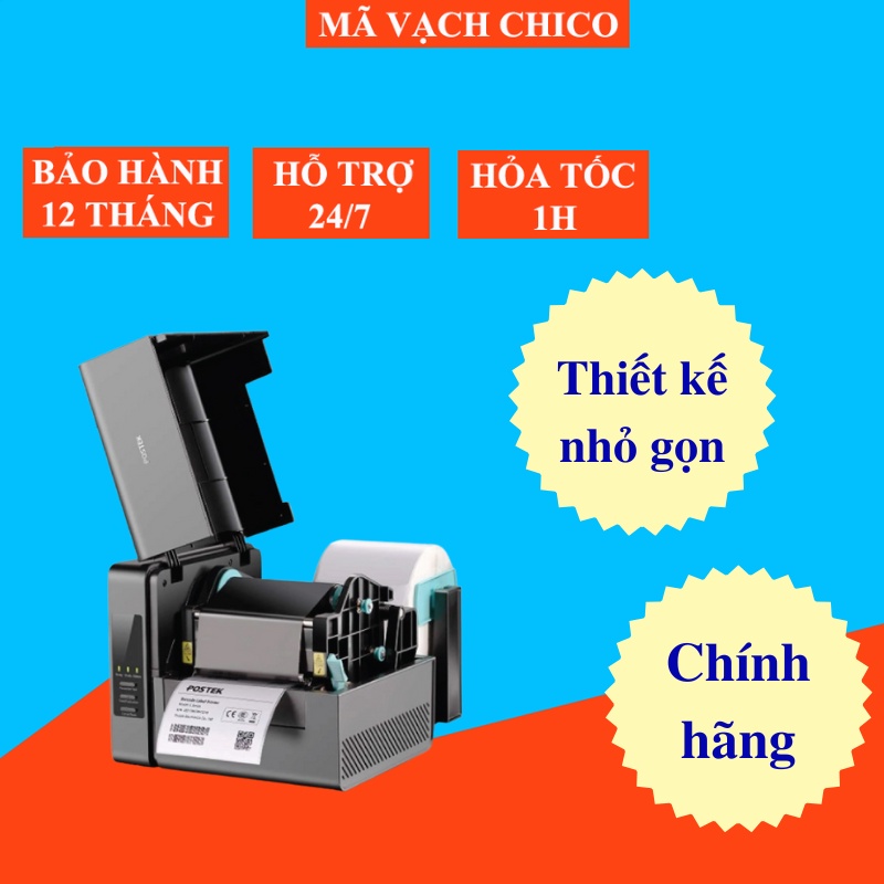 Máy in mã vạch Postek EM210- thiết kế nhỏ gọn giúp tiết kiệm tối đa không gian