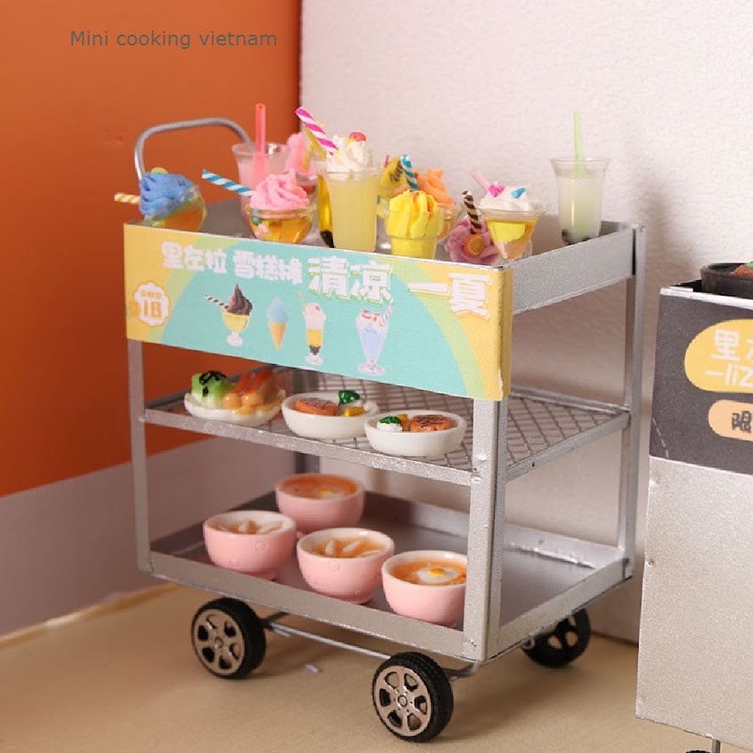 Mô Hình Xe Bán Thức Ăn Đường Phố / Mini cooking vietnam