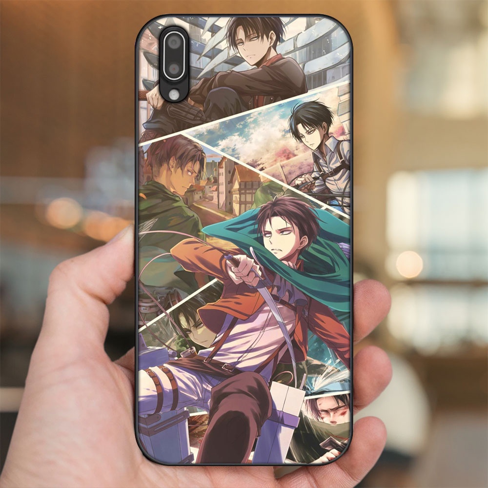 Ốp lưng Vivo Y93 viền đen in hình Levi Ackerman Attack On Titan